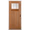 Codel Doors 36" x 80" Fir Grain Shaker Exterior Fiberglass Door 3068LHISPFGHER2033C691615M - alternate 1